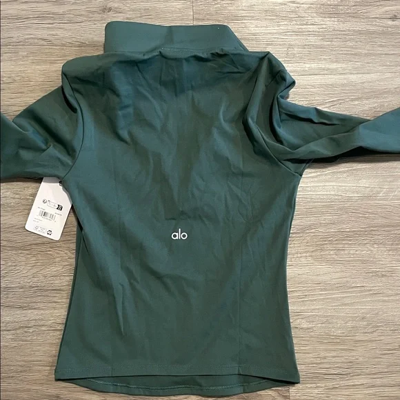 NWT | ALO Softsculpt Precision‎ 1/4 Zip Long Sleeve Clover Green XS - Picture 5 of 6